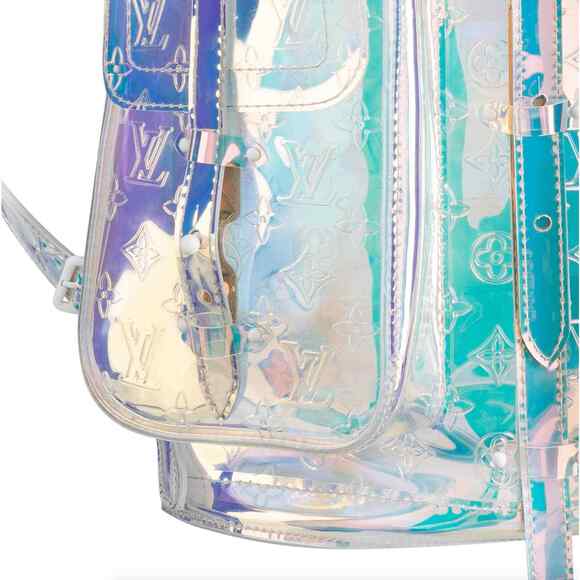 Louis Vuitton Christopher GM Prism Iridescent Monogram PVC Logo Backpack Bag - Picture 7 of 12